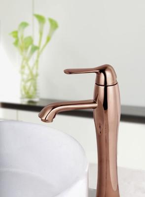 【浪浪高衛(wèi)浴品牌全銅鍍玫瑰金面盆水龍頭】價格_廠家_圖片 -