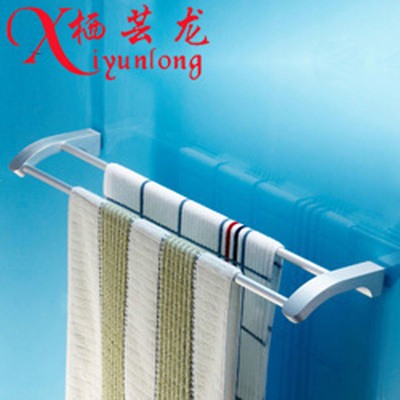 【廠家批發(fā) 太空鋁毛巾架 浴室雙桿毛巾?xiàng)U 衛(wèi)生間五金掛件】?jī)r(jià)格,廠家,圖片,其他水暖衛(wèi)浴五金,溫州市龍灣海城蕓朧衛(wèi)浴潔具廠-